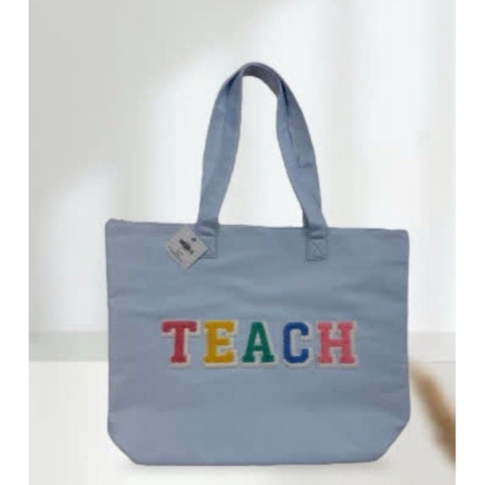 Women TEACHER Big BAG UTILITY WORK Zipper Laptop Daily Bag Matching Pouch 14x19 - Picture 4 of 9